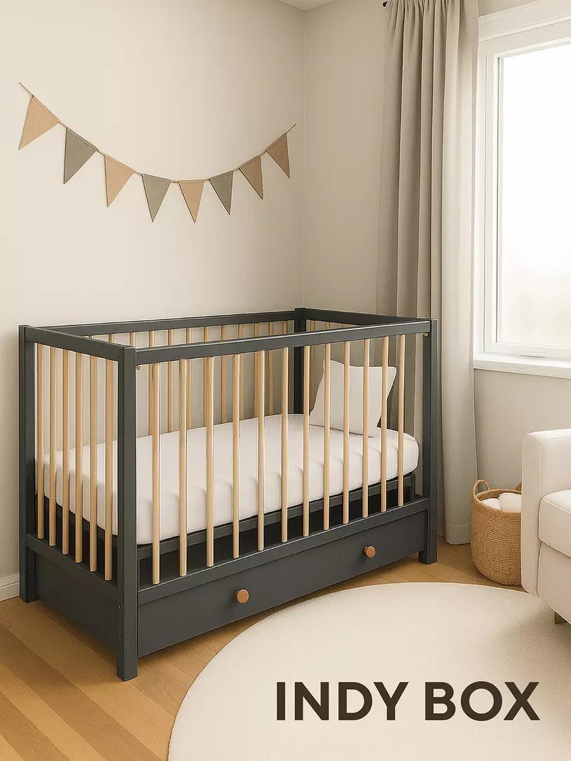картинка Детская кровать Rant Indy Box маятник от Компасик.ру гипермаркет детских колясок и автокресел