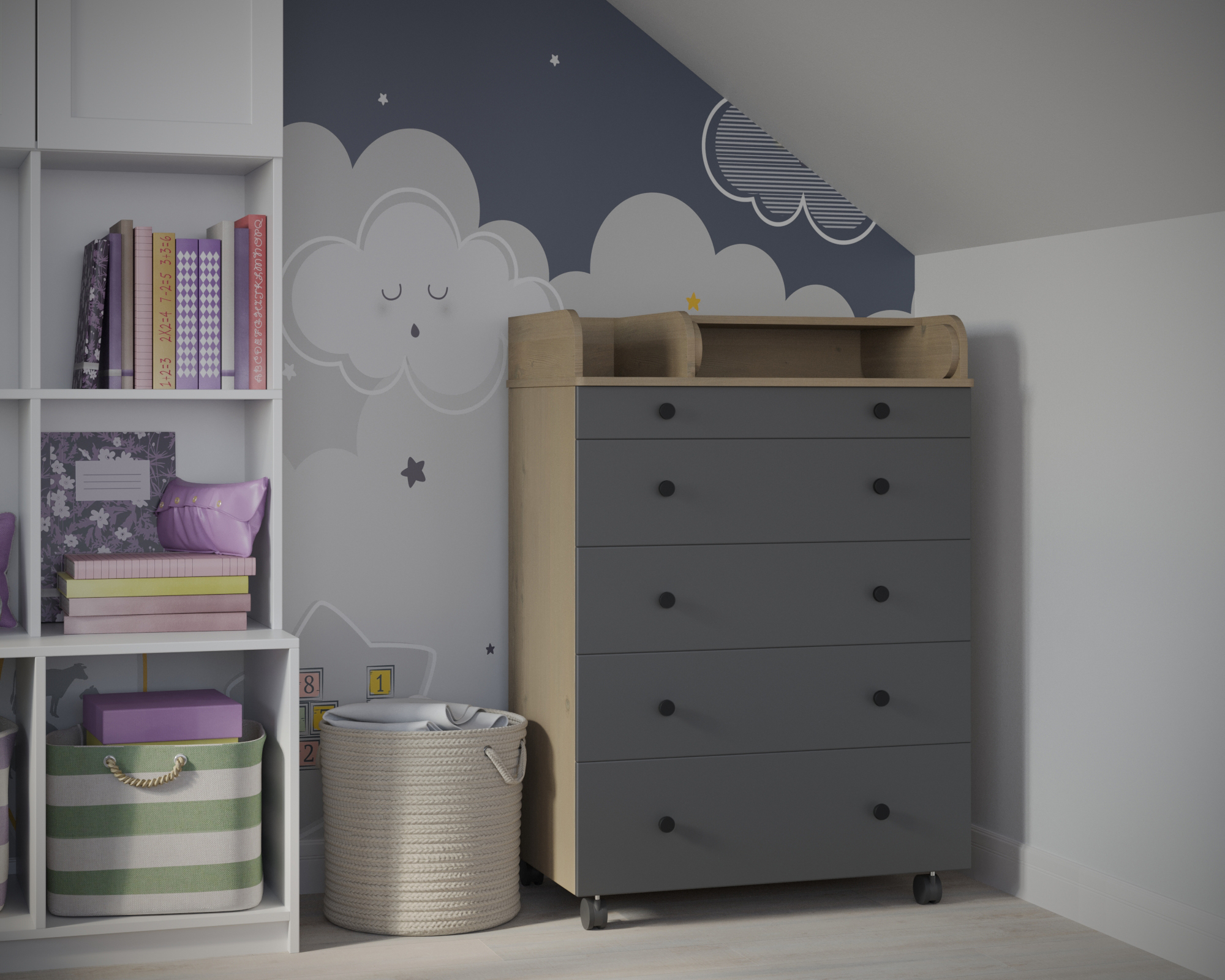 Темно серый