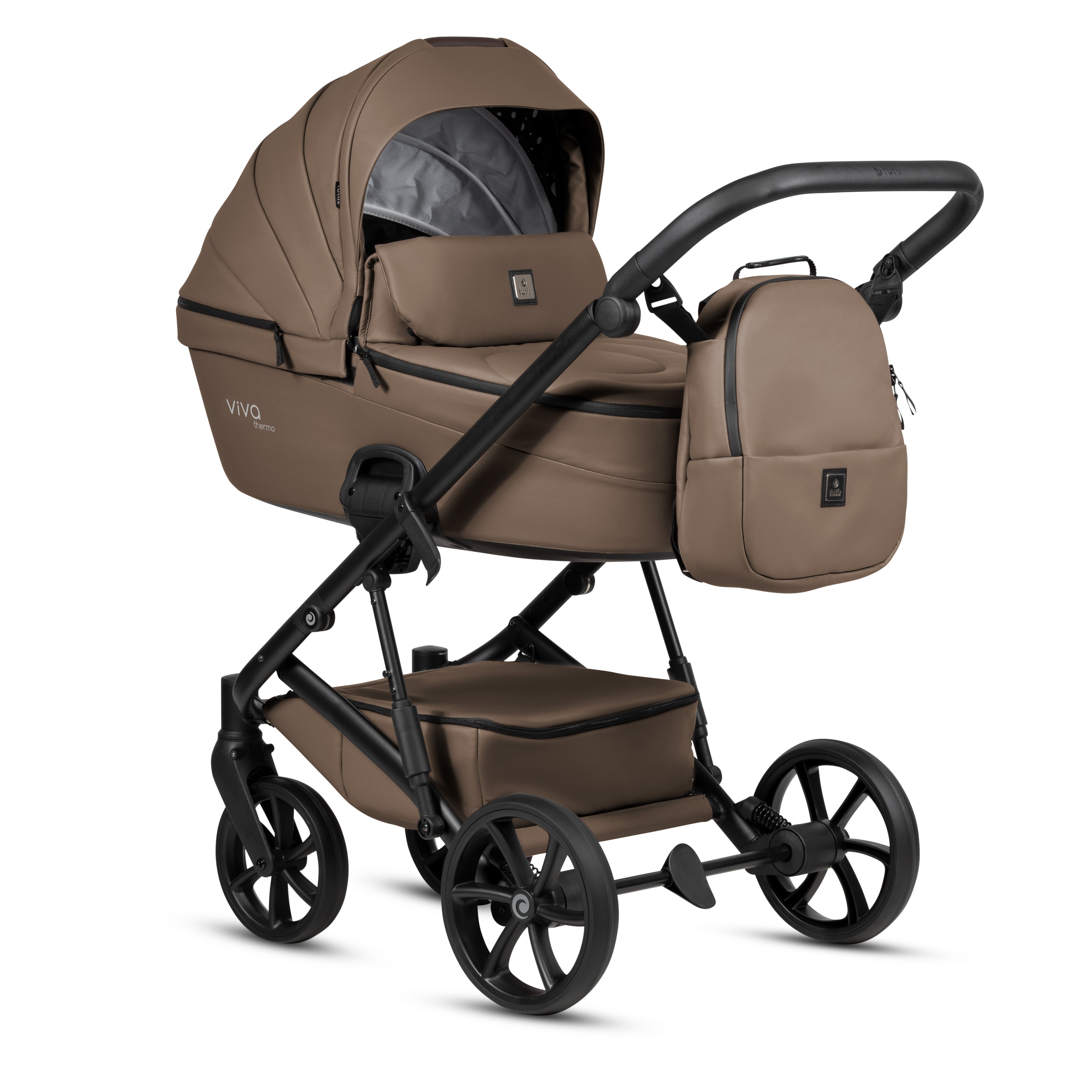 картинка Детская коляска Tutis VIVA 6+  LEATHER  (NEW) 2 в 1 от Компасик.ру гипермаркет детских колясок и автокресел