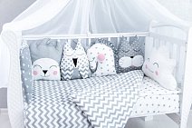 Комплект в кроватку 6 предметов бязь ГРИДЖО