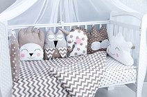 Комплект в кроватку 6 предметов бязь БУШЕ