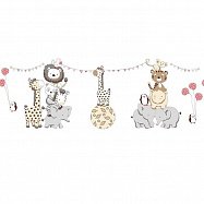 Комплект в кроватку 8 предм. ВЕЧЕРИНКА МАЛЕНЬКОГО ЖИРАФА овал