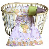 Комплект в кроватку 6 предметов L`Abeille С РОЖДЕНИЕМ