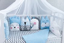 Комплект в кроватку 6 предметов бязь ИРИС