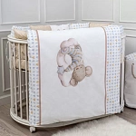 Комплект для круглой (овальной) и прямоугольной кроватки Lappetti 6 предм. Мышки на облачке