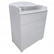 Детский комод Indigo Style 804 с широким пеленальным столиком, МДФ