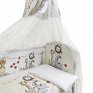 Комплект в кроватку 7 предм. ВЕЧЕРИНКА МАЛЕНЬКОГО ЖИРАФА