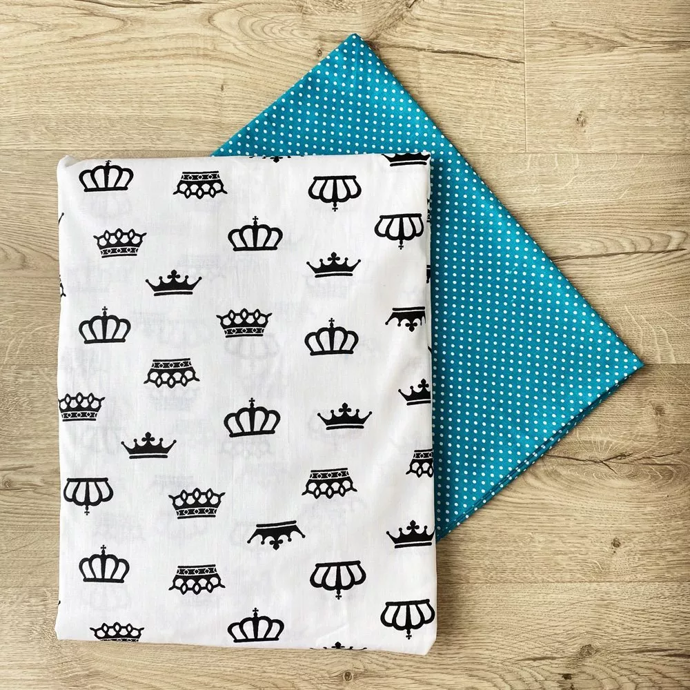 картинка Комплект постельного белья 3 предм. бязь Корона (черный изумруд) от Компасик.ру гипермаркет детских колясок и автокресел