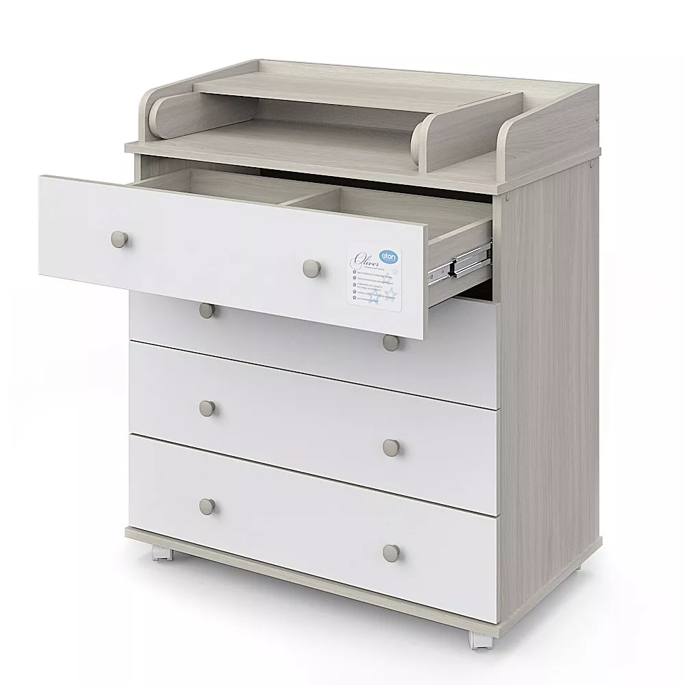 картинка Детский комод ОРИОН 804 (Oliver) ЛДСП с шариковыми направляющими от Компасик.ру гипермаркет детских колясок и автокресел